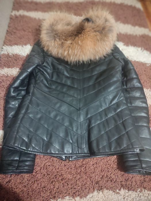 Зимно яке от естествена кожа