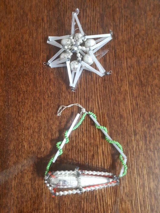 Ёлочные игрушки из стекляруса