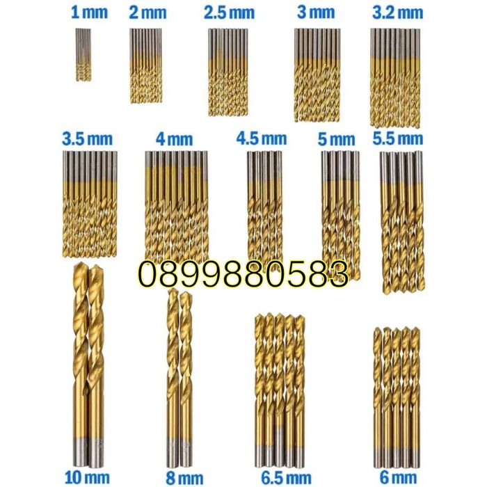Свредла,бургии за метал HAWEK-100части комплект