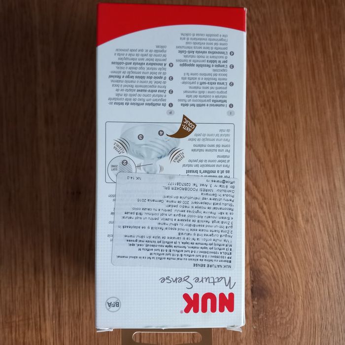 Biberon NUK Nature Sense din sticla, 120 ml