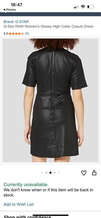 G-STAR лъскава импрегнирана дамска рокля по тялото