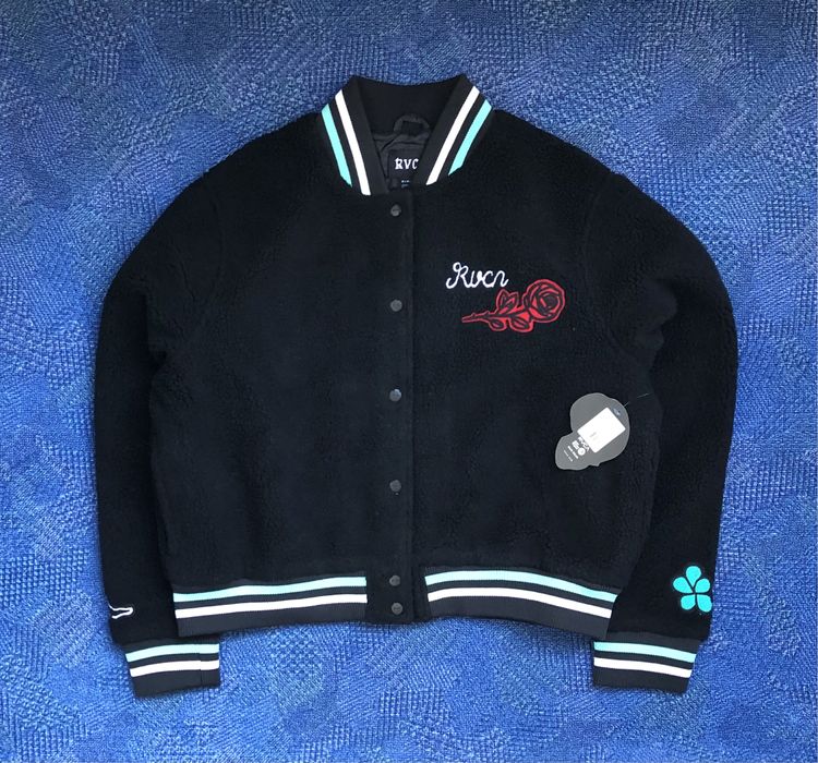RVCA x Mark Oblow Dream Team Jacket ОРИГИНАЛ дамско яке/теди/шерпа M-L