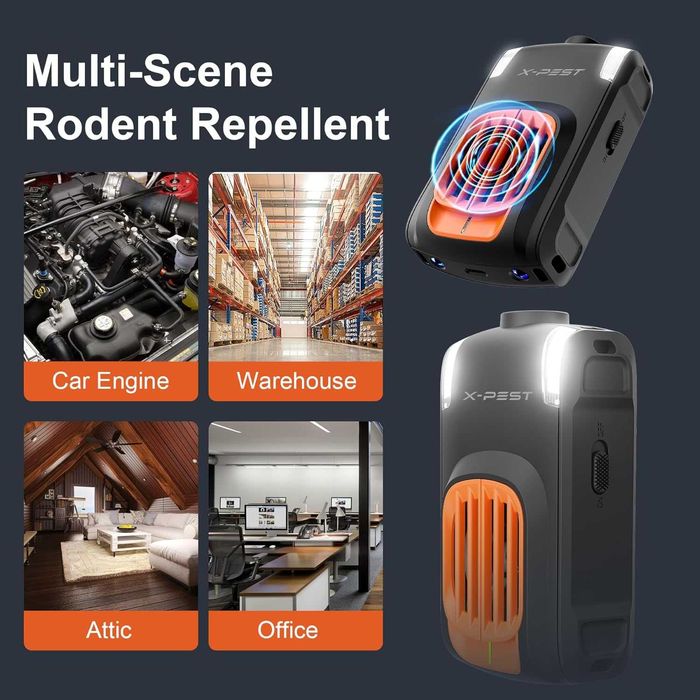 Ултразвуков уред против гризачи за кола (Под капака) - 12V и USB