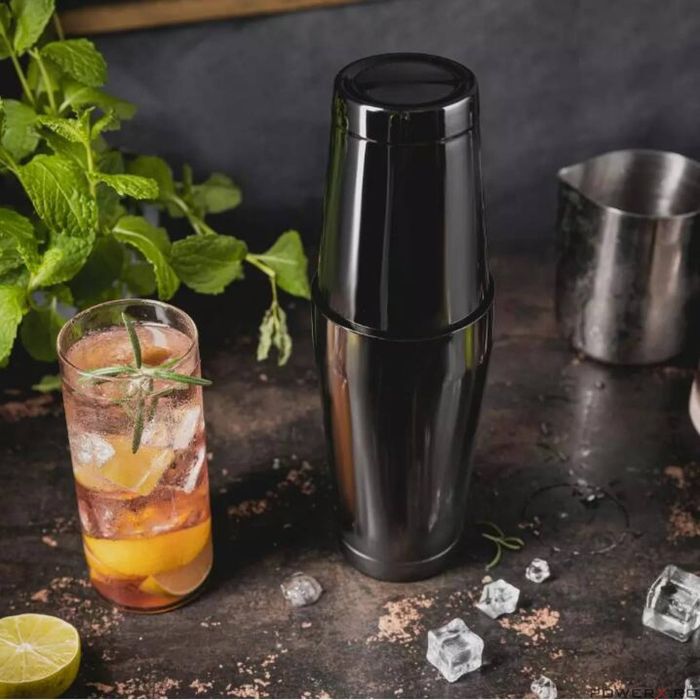 Shaker pentru bauturi si cocktailuri, din inox, 2 recipiente 700 si