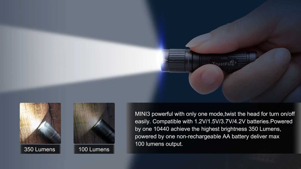 Мини фенер за ключодържател Trustfire Mini3 EDC LED