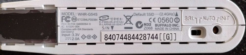 Buffalo 125Mbps Wireless рутер/аксес пойнт/бридж WHR-G54S с DD-WRT