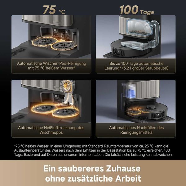 Прахосмукачка Робот с Моп DREAME L40s Pro Ultra, 2 години Гаранция, 19,000 Pa, 3D, Сухо и Мокро Почистване, Нова