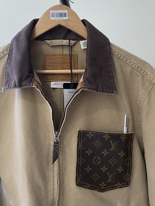 джинсовая куртка LEVIS FULL ZIP Mechanics custom Louis Vuitton /size M