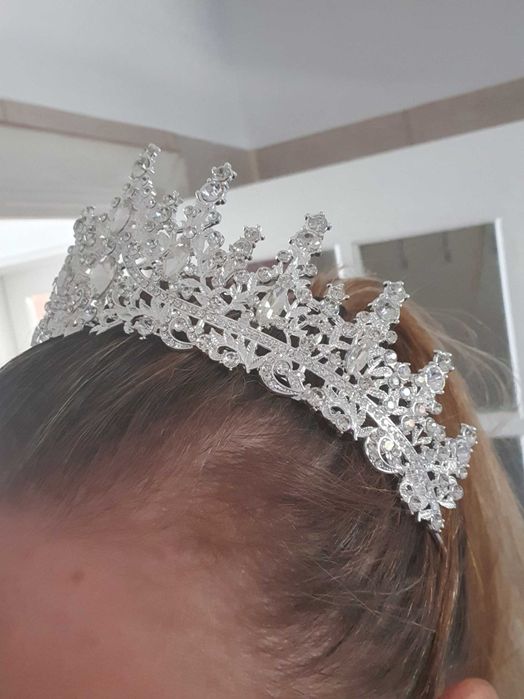 Coronita argintie mireasa