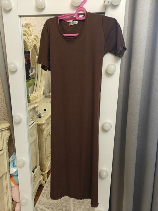 Коричневое платье лапша