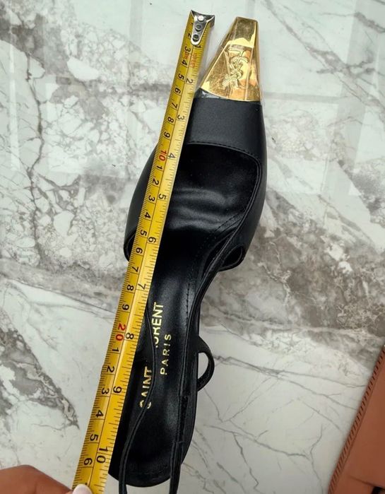 YSL черни обувки на ток