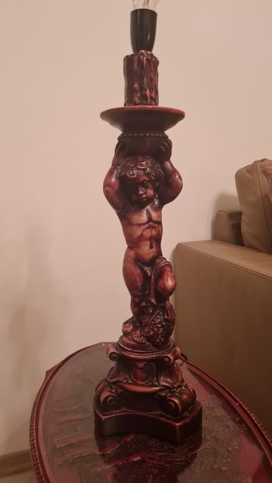 Vând set veioză și măsuță vintage