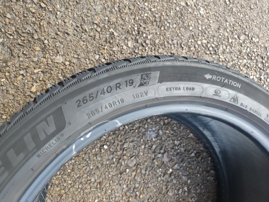 265/40/19" 4бр Michelin pilot alpin 5,dot3021, 7mm