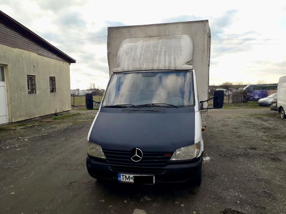 Mercedes sprinter 2.2 diesel 130cp punte cu roti dublu camioneta prelata 3,5t cat. B