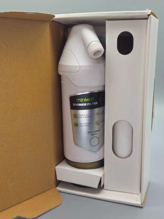 Филтър за душ Miniwell -двустепенна филтрация и сменяем памучен филтър