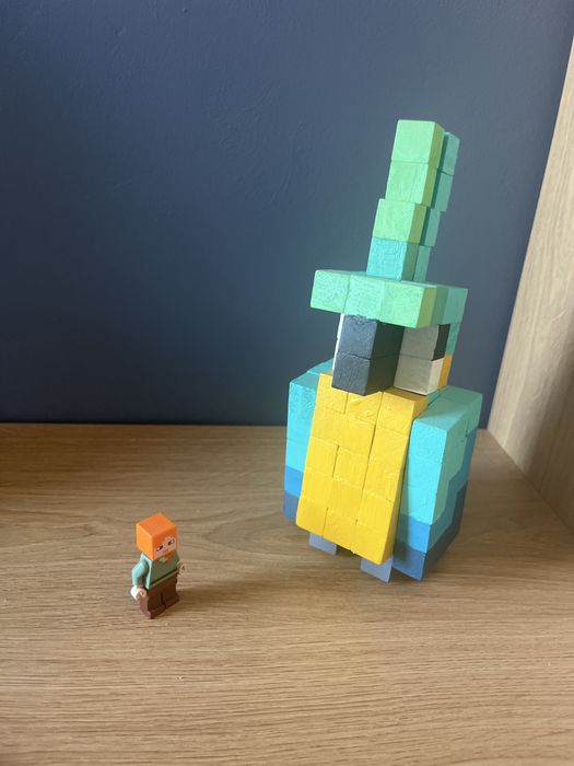 Papagal minecraft din lemn