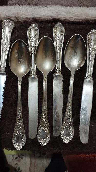 Cuțite și linguri argint made  Italy