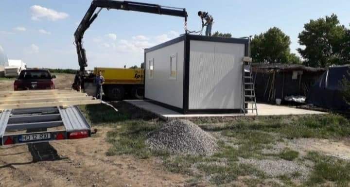 Vand container modular tip casa de locuit din structura metalica învel