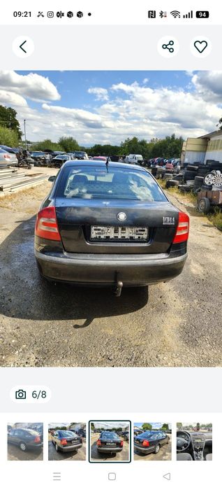 Piese cutie ușa  bara spate  planșa bord  caseta direcție faruri jug fuzeta planșa bord kit pornire etrieri compresor clima  Skoda Octavia 2 1.9tdi