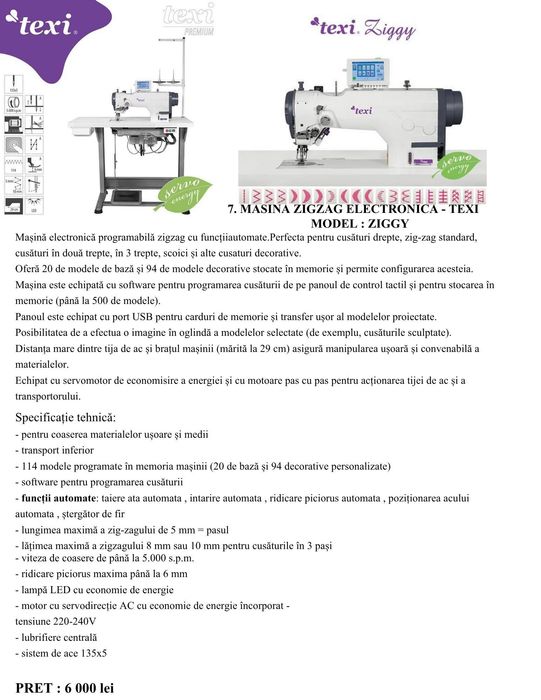 masina de cusut zig zag electronica text