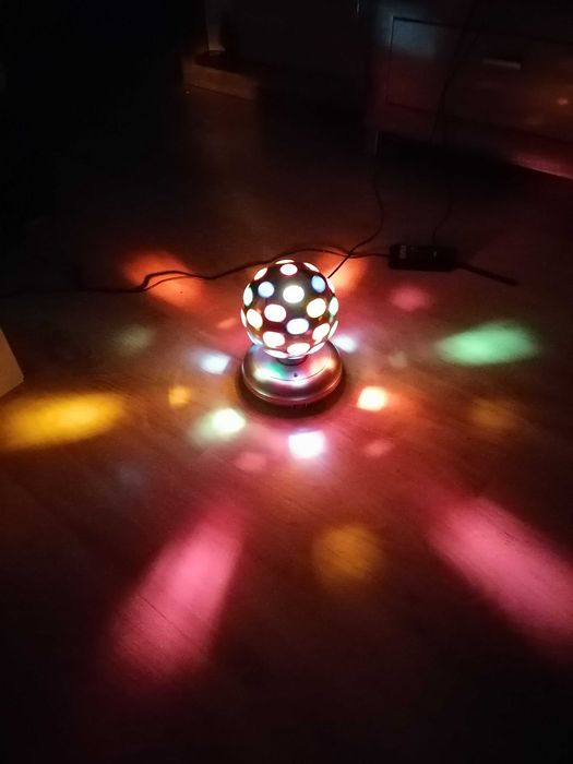 Glob disco lumini rotative de mici dimensiuni