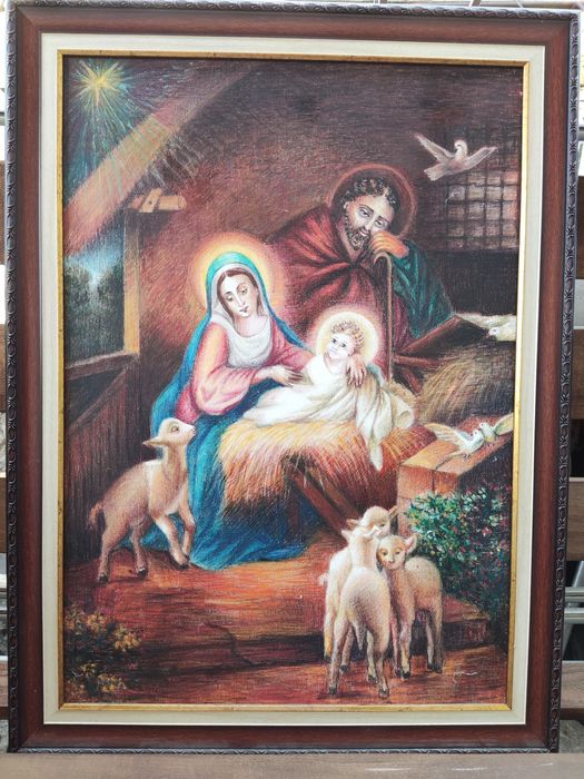 Икона Рождество Христово - маслена