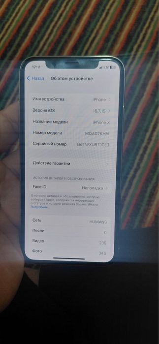 Iphone x holati ideal