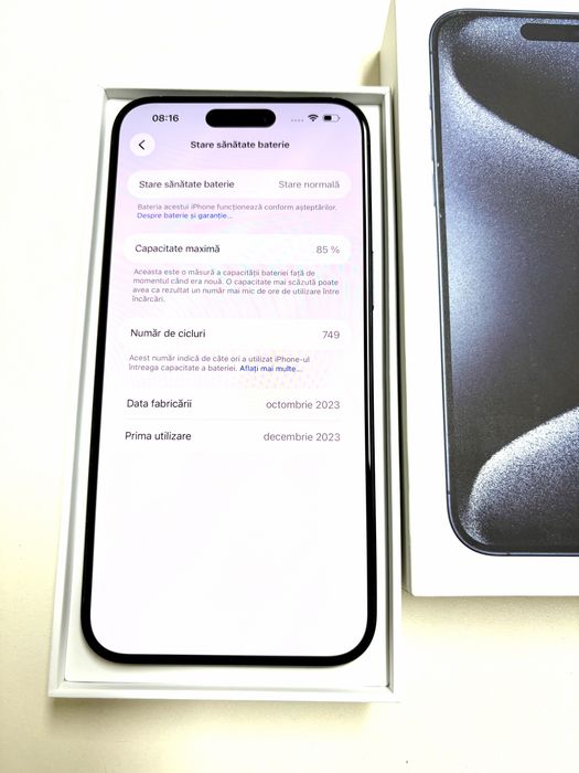 Magazin vinde : iPhone 15 Pro Max 256gb Blue Titanium