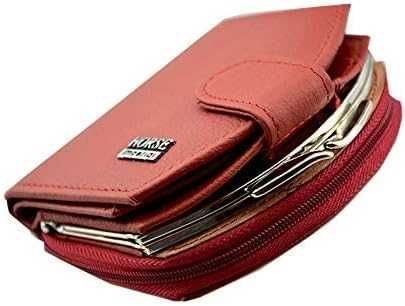 Червено Дамско портмоне от естествена кожа