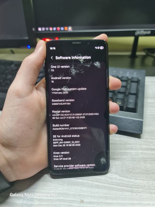 Samsung s9 plus cu android 15/one ui 7