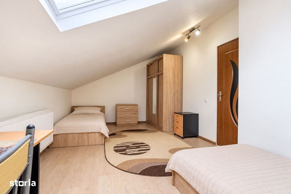 Apartament 3 camere pe doua niveluri, 2 bai, mobilat si utilat, Apahid