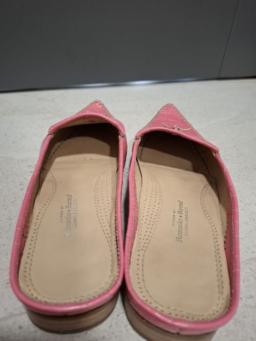 Saboți roz de piele Romolo Remo marimea 38