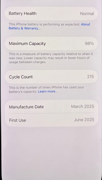 iPhone 16 Pro 256GB Starlight, 98% батерия
