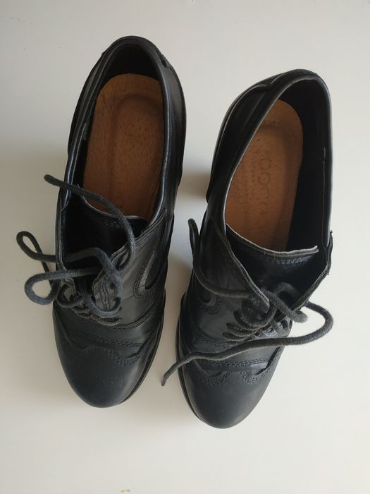 Botine dama negru cu șnur, Nr 36, cu toc