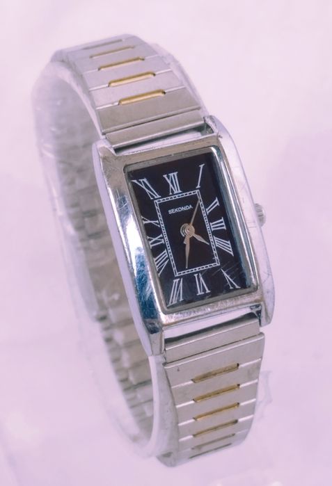 Ceas de damă Sekonda cu quartz, curea si carcasa din otel inoxidabil.