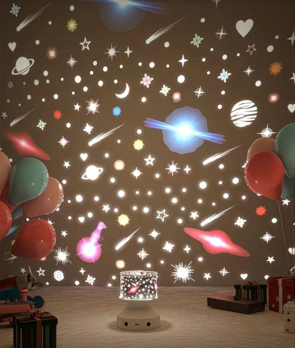 Музыкальный ночник проектор с пультом управления