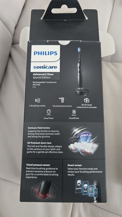 Periuta de dinti electrica Philips Sonicare HX3792/11, cu display, 5 moduri de periere