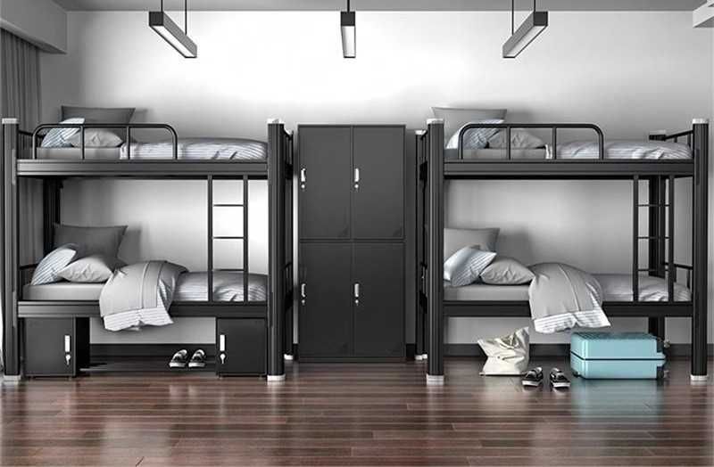 Temirdan yasalgan ikki qavatli krovat mustahkam dizayn