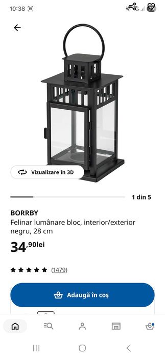 Traversa si felinar Ikea