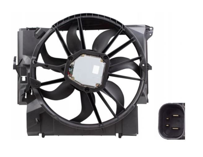 GMV ventilator radiator BMW Seria 1 E87/E88/E81/E82 2004-2011, 3 E90/E91/92/93 2005-2013, X1 E84 2009-2015, Z4 E89 2009-2016, 2.0 d, 3.0 d, 2.0 T, 3.0 R6, 1.6 T, Diam.: 500 mm, Putere (W): 540 W, mufa: 4 pini, OE 17427544803, Th-Series