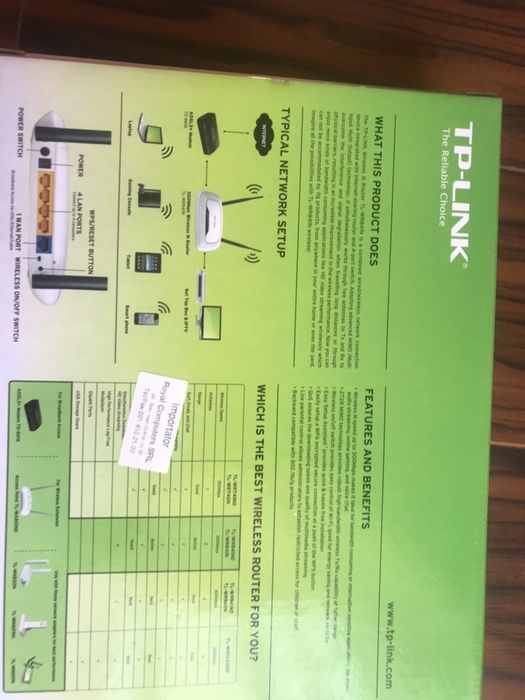 Vand router wireless 300 Mbps in stare perfecta de functinare