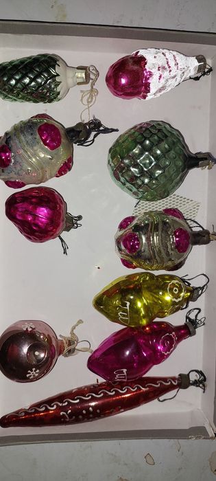 Ёлочные игрушки ссср стекло