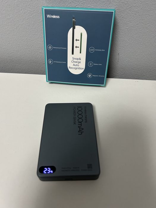 Baterie externa  10000 mAh 15 W magnetic MagGo MagSafe 1x USB-C Ultra-Slim pentru iPhone - Promotie ‼️