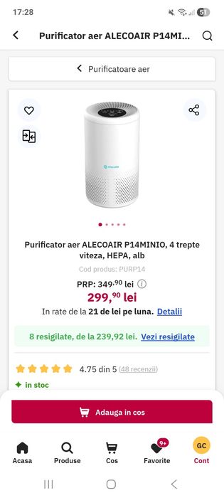 Purificator aer AlecoAir