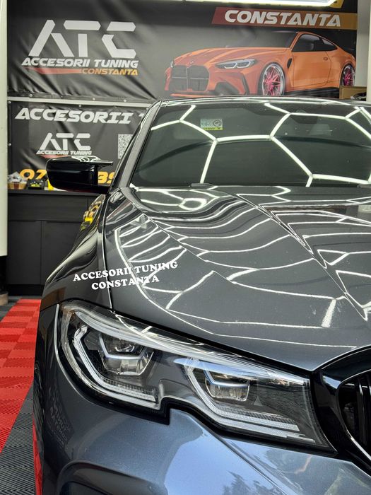Capace Oglinzi Tip Batman - BMW Seria 3 G20 Negru Lucios