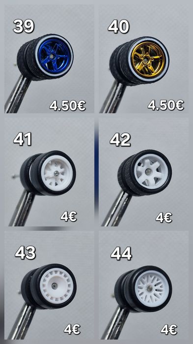 Гуми с джанти за Hot wheels, Matchbox и други 1:64 модели