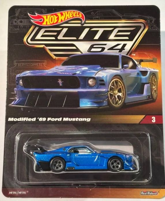 1/64 hot wheels elite 64 ford mustang 69 modified