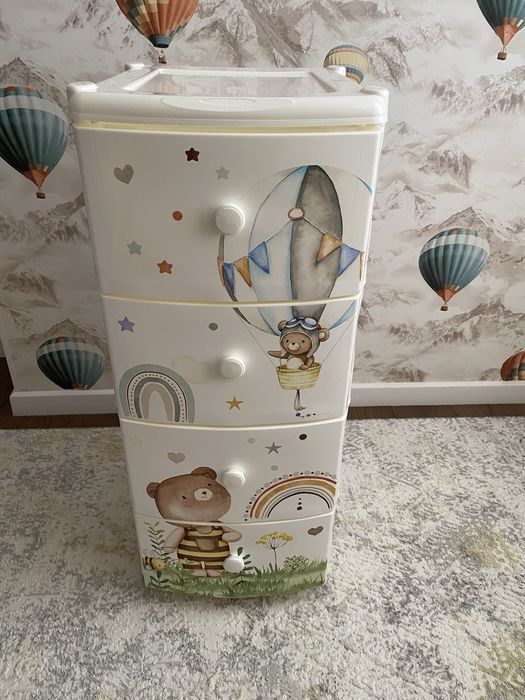 Детский комод 50x39.5x98 см, белый