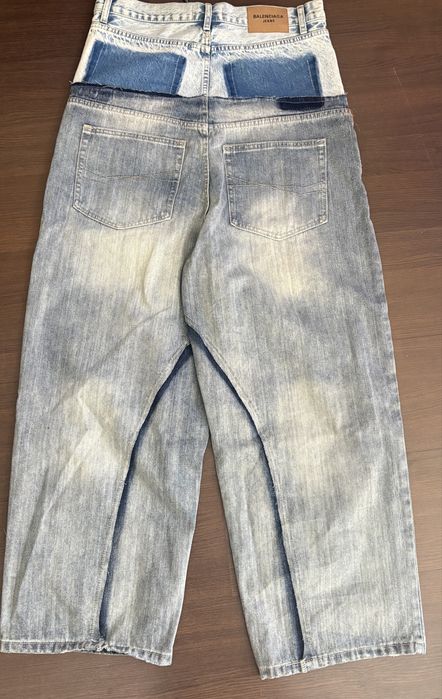 Balenciaga double waist jeans