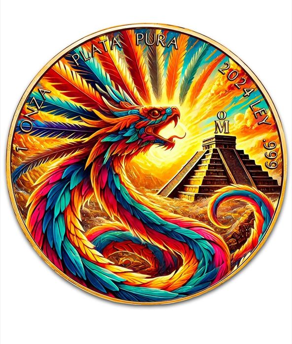 Лимитирана сребърна монета Мексикански Либертад 2024 Кецалкоатъл